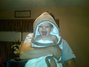 Owen in His New Little Giraffe Hooded Bath Towel!