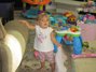 Isabella and her pink chenille blanky!