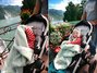 Zac is having a blast playing with his beloved "doudou" by Lake Annecy, France.
