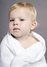 Rhiley at 22 months, wrapped in her Muslin Circle blanket. Taken by Mom in studi